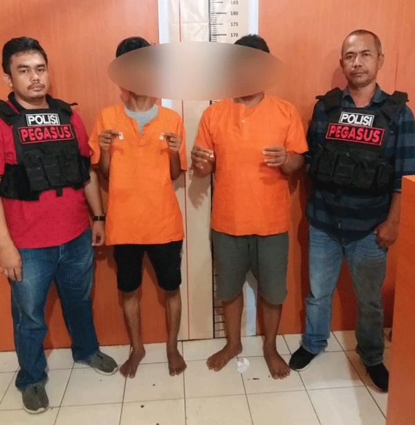 Tim Pegasus Polsek Patumbak 2dua Tersangka  Narkoba 