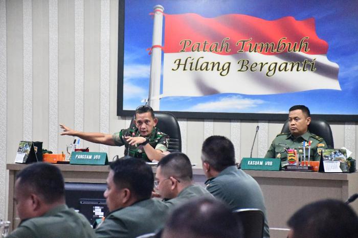 Pangdam I/BB Pimpin rapat Evaluasi Program Kerja dan Anggaran Kodam I/BB Semester II TA 2019