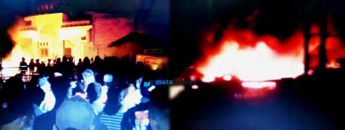 Ribuan Warga Tanjung Balai Histeris, Kios TPO Kembali Terbakar