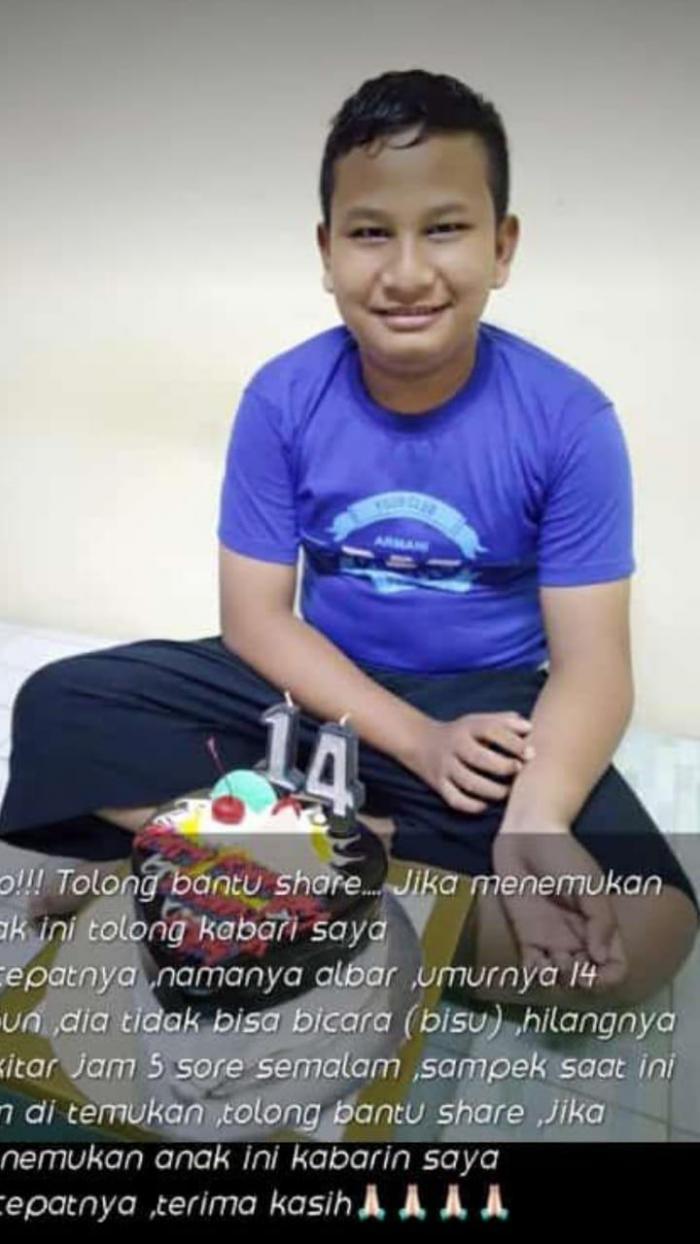 Albar Lubis Anak Tuna Runggu  Hilang,  Kalau Ketemu Hub Hp : 082363116425