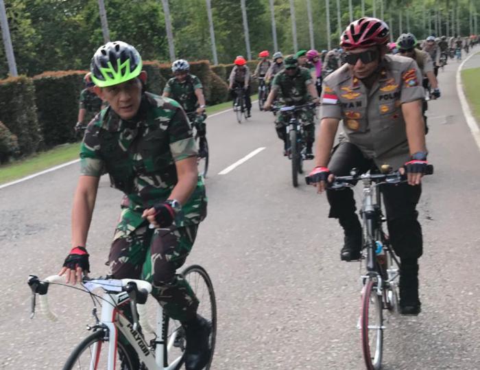 Gowes Sinergitas Pangdam I/BB dan Kapolda Kepri di Lagoi Bintan