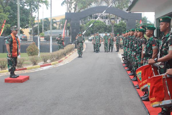 Cek Kesiapan Tugas,Tim Riksiapops Mabes TNI Kunjungi Yonif 133/YS