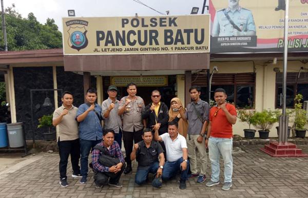  Pererat Silaturahim, Wartawan Warkop Jurnalis Medan Sambangi Polsek Pancurbatu