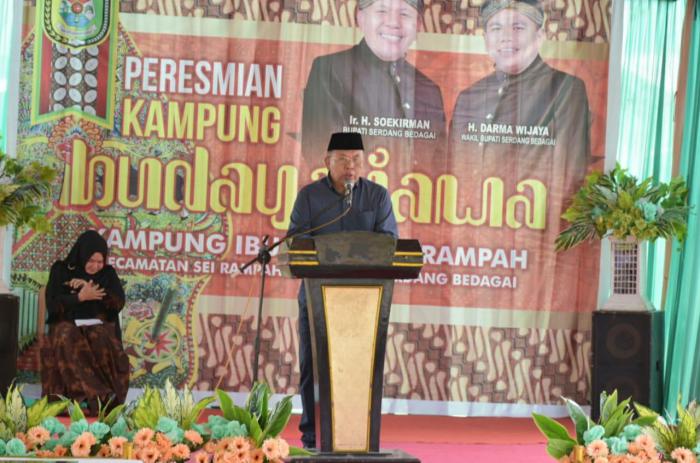  Bupati Sergai Resmikan Kampung Budaya Jawa di Sei Rampah