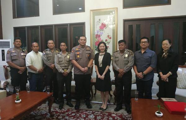Jajaran Polsek Medan Baru Sambangi Kediaman Konjen RRT