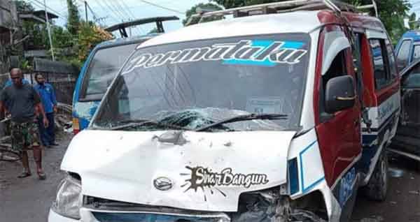Tabrakan Beruntun di Depan Kantor Camat Siantar