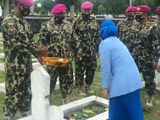 Memperingati HUT Korps Marinir Ke-75,  Ziarah Kedua Taman Makam Pahlawan