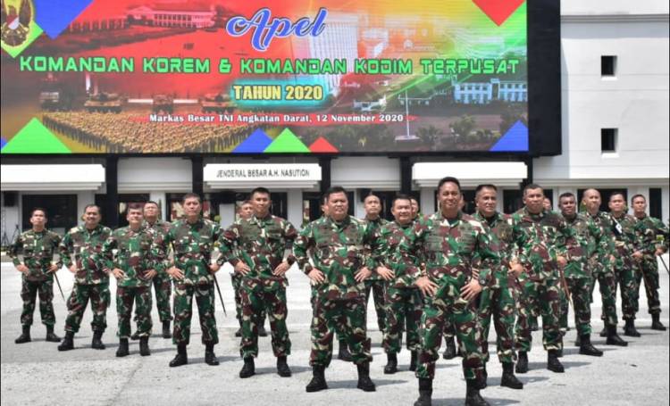 Pangdam I/BB Hadiri Apel Danrem Dandim Terpusat TA 2020 di Mabesad