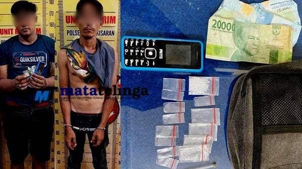 Polsek Kota Kisaran Bekuk Dua Tersangka Pengedar Narkoba Dari Dua Lokasi