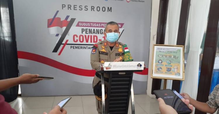 Satpol PP Kota Medan Tindak Tegas Bagi yang Abaikan Protokol Kesehatan