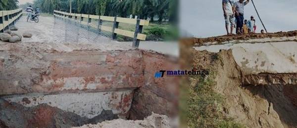 Jembatan Penghubung di Desa Ambalutu Nyaris Amblas