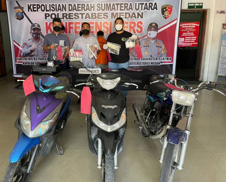 Jual Yamaha RX King Bodong, Komplotan Pemalsu   STNK Diringkus Satreskrim Polrestabes Medan