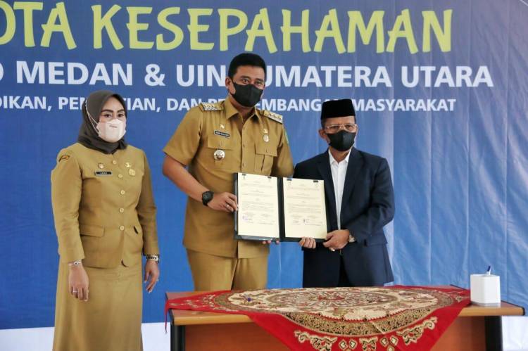 Pemko Medan Dan UIN Sumatera Utara Jalin Kerjasama MoU