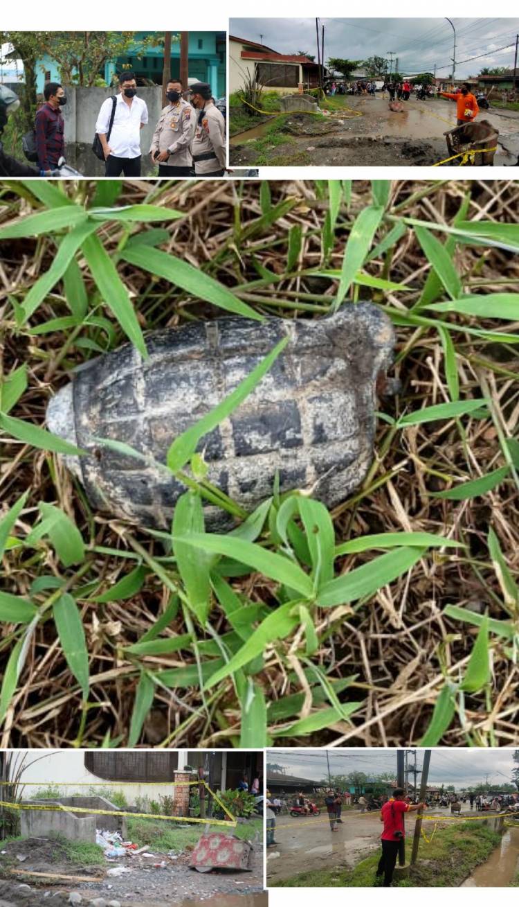 Hendak Nimbun Jalan, Warga Temukan Granat Nanas Dalam Bongkahan Batu Coran