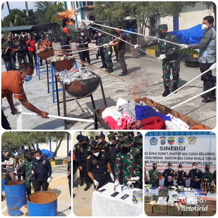 Kankanwil BC Sumut Musnahkan Senilai RP 3,7 milyar