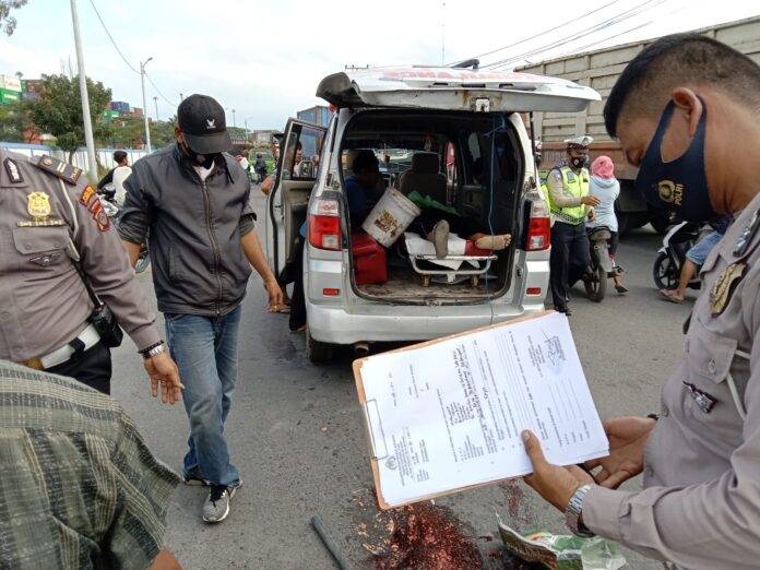 Wanita Tewas di Senggol Truk Kontainer di Belawan