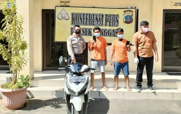 Dua Pelaku Jambret Nyaris Bonyok Diamuk Warga di Jalan Sei Asahan