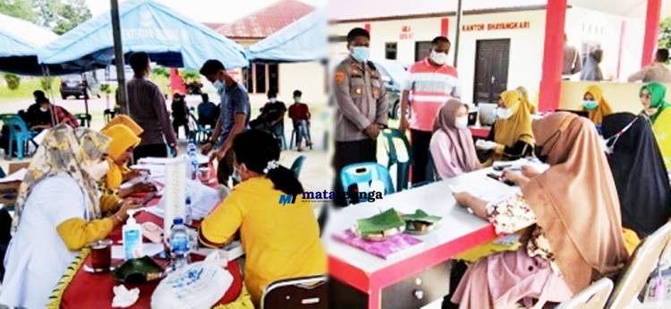 Polsek Kota Kisaran Bersama Dinkes Asahan Gelar Vaksinasi Covid 19