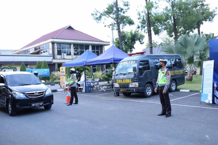 Dit Lantas Polda Sumut Gelar Simulasi Saat Melintas Pada Nataru 2021