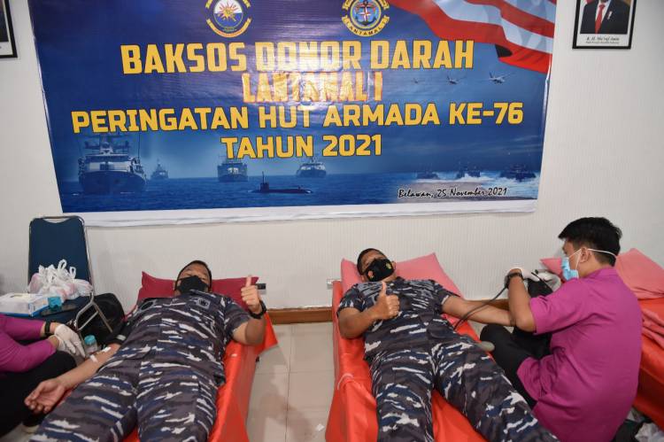 TNI AL Belawan I Gelar Kegiatan Sosial Berupa  Donor Darah