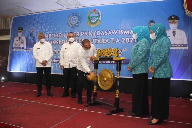 Edy Rahmayadi Buka Jambore Kader Dasawisma PKK 2021 se-Sumut