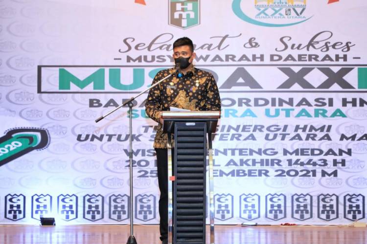 Wali Kota Medan Bobby Nasution membuka Musda XXIV BADKO HMI Sumut