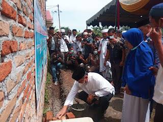 Bangunan Rumah Tahfidz Quran di Sei Rotan Wabup Deli Serdang Letakkan Batu Pertama
