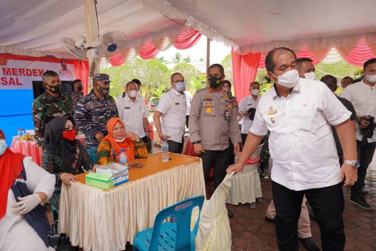 Percepat Vaksinasi Covid-19, Polres Asahan suntikkan 1.450 Vaksin Perhari