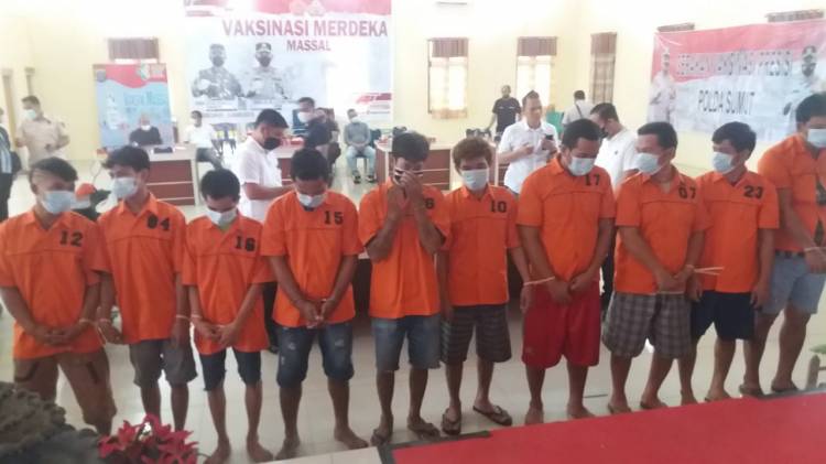 Belasan Pelaku Curanmor ditangkap Polres Brlawan