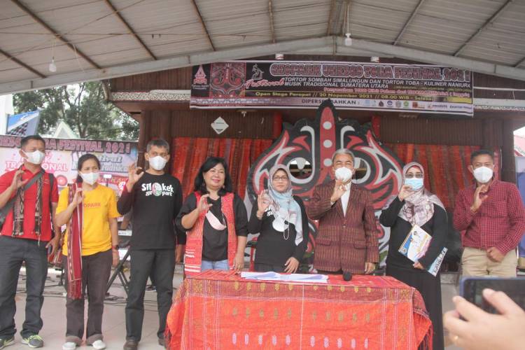 Disbudpar Sumut Gelar kegiatan Festival Toba Kaldera UNESCO Global Geopark di Open Stage