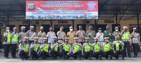 Polres Tebingtinggi Gelar Apel Ops Zebra Toba 2021