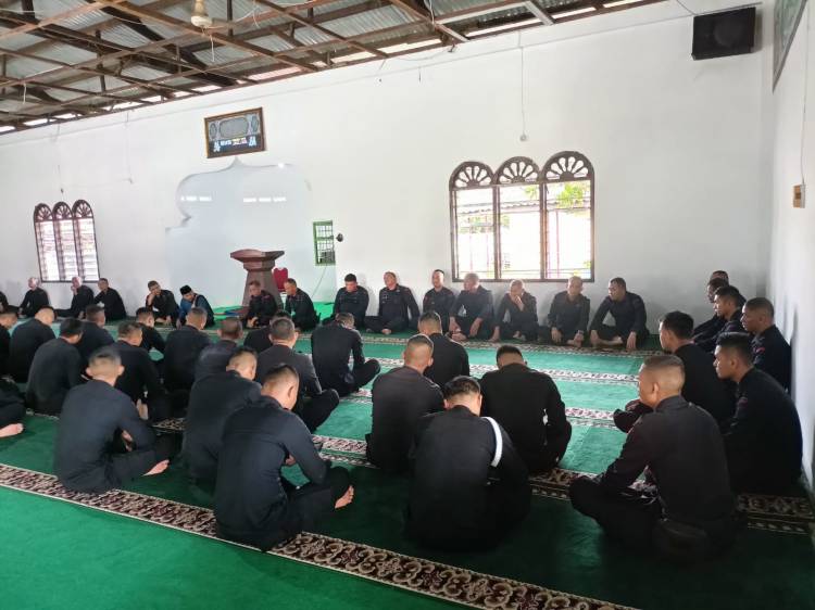 Peningkatan Iman dan Taqwa, Personil Brimob Poldasu Laksanakan Binrohtal