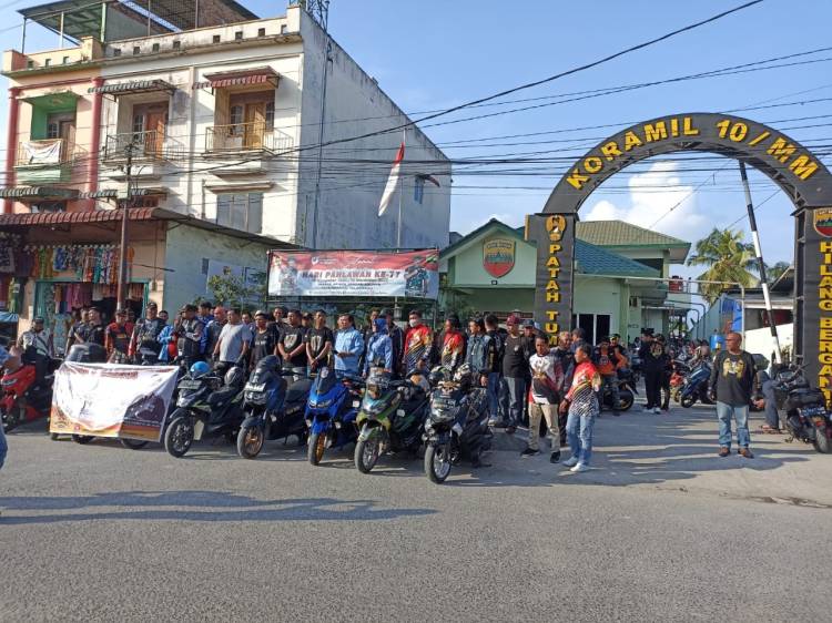 Bawa Misi Sosial Perangi Narkoba, Ratusan Anak Motor Konvoi Gegerkan Medan Belawan