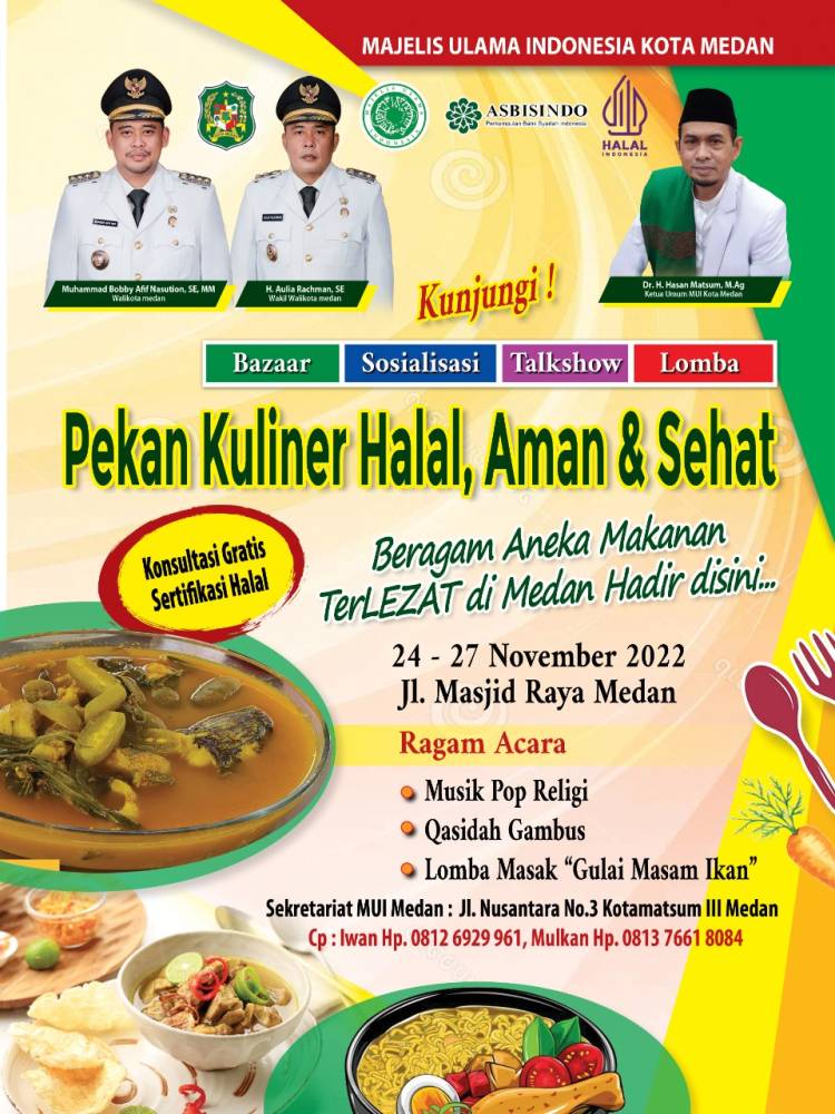 Besok, MUI Medan Gelar Pekan Kuliner, Ada Hiburan dan Talkshow