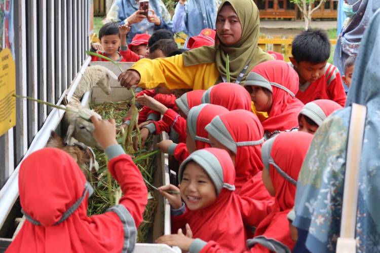 Puluhan Siiswa TK Alam Talago Sawahlunto Gelar Field Trip