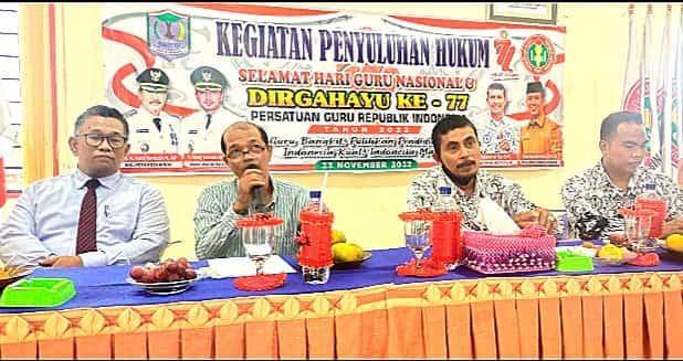 Penyuluhan Hukum, PGRI Libatkan PWI Binjai Soal Pemberitaan Perlindungan Guru