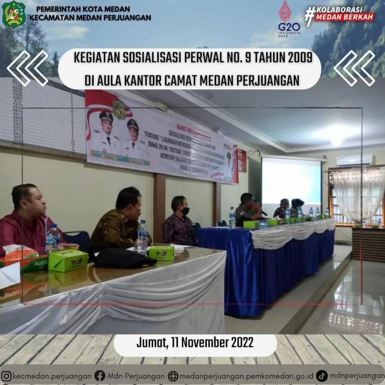 Kecamatan Medan Perjuangan Sosialisasikan Perwal 9 Tahun 2009