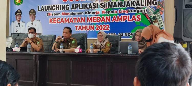 Aplikasi Si Manjakaling Kecamatan Medan Amplas di Luncurkan, Ini Fungsi!