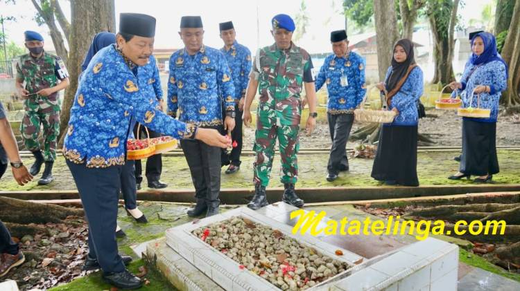 HUT ke-51 Korpri, ASN Langkat Adakan Ziarah ke Taman Makam Pahlawan Pangkalan Berandan.