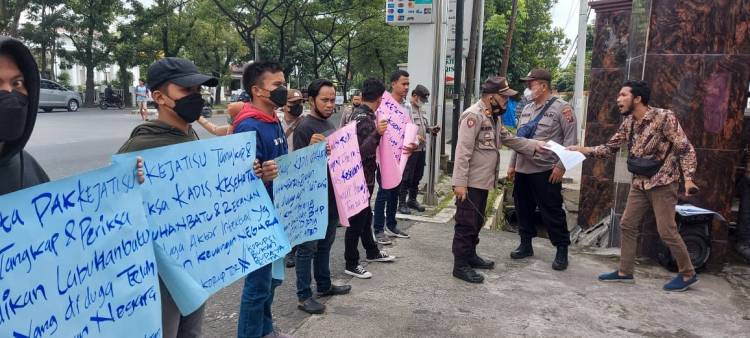 Mahasiswa Gelar Aksi Demo Dugaan Korupsi Disdik dan Dinkes Pemkab Labuhan Batu