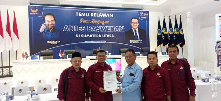 Relawan API SUMUT Daftar Ulang SK Ke DPW Partai NasDem Sumut.
