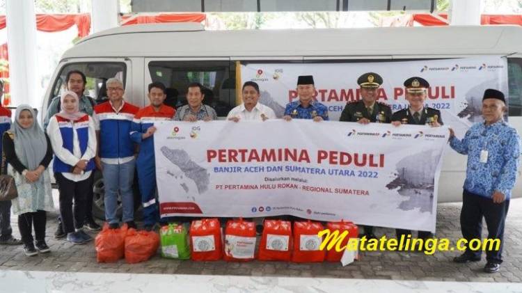 Pemkab Langkat Terima Bantuan Korban Banjir Dari SKK Migas Sumbagut