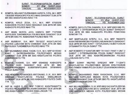 Dua Kasat Di Polres Labuhanbatu Digeser, Martualesi Ditarik ke Polda