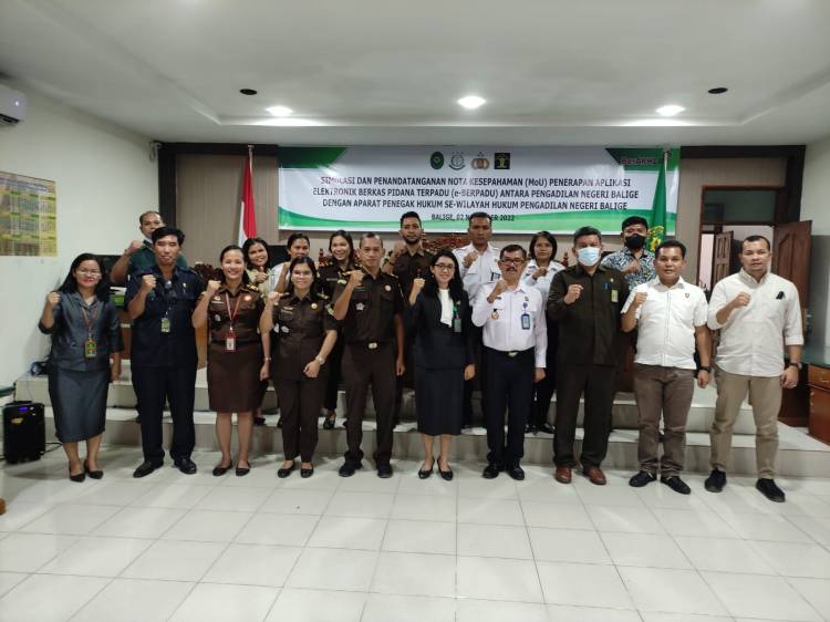 Polres Toba Hadiri Simulasi dan Penandatanganan Nota Kesepahaman Penerapan Aplikasi Elektronik Berkas Pidana Terpadu
