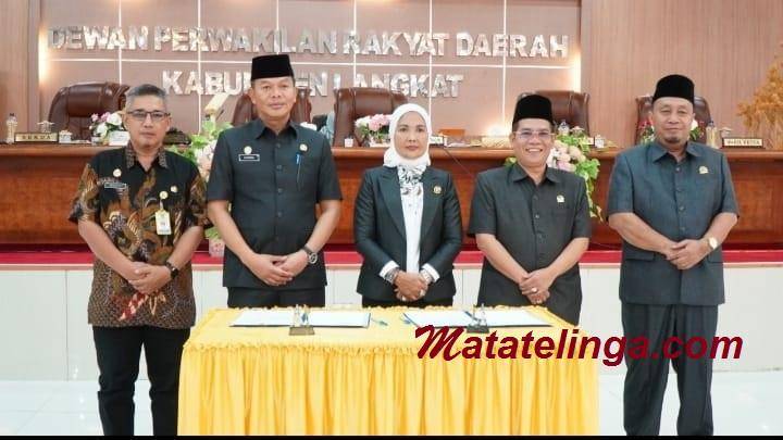 Estimasi Pendapatan Rp1,99 Triliun : DPRD Langkat Gelar Rapat Paripurna Dalam Penyampaian R APBD 2023