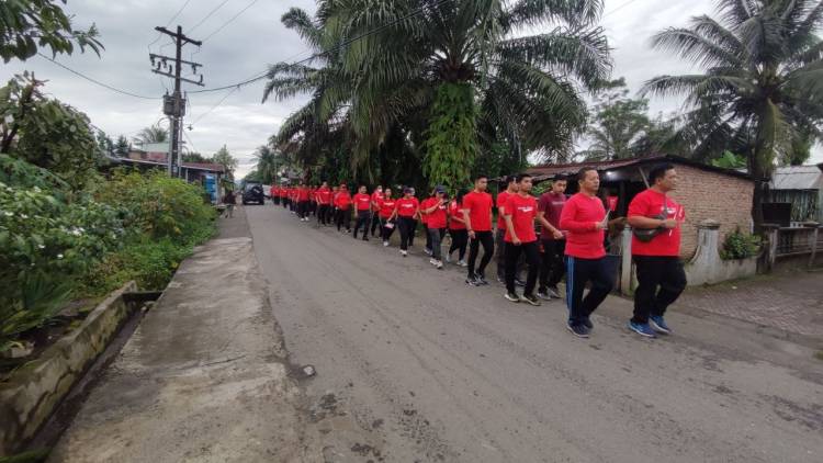 Meriahkan G20, Lapas Kelas IIA Pancur Batu Jalan Sehat