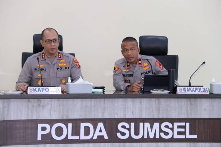 Kapolda Sumsel Ikuti Zoom Meeting Anev Quick Wins Presisi 2022 Bersama Wakapolri