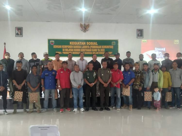 Dengan Tema Membangun Bangsa Dalam Bingkai NKRI, Kodim 0205/TK Gelar Komsos Bersama Komponen Masyarakat
