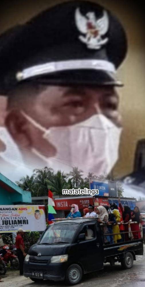 Warga Desa Mekar Sari Sambut Kedatangan Kades Terpilih 2022 Dengan Pick Up