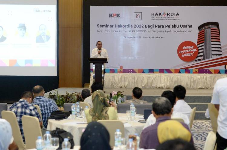 Seminar Hakordia 2022, Edy Rahmayadi Dukung Sertifikasi Spesifik Pengusaha yang Diinisiasi KPK